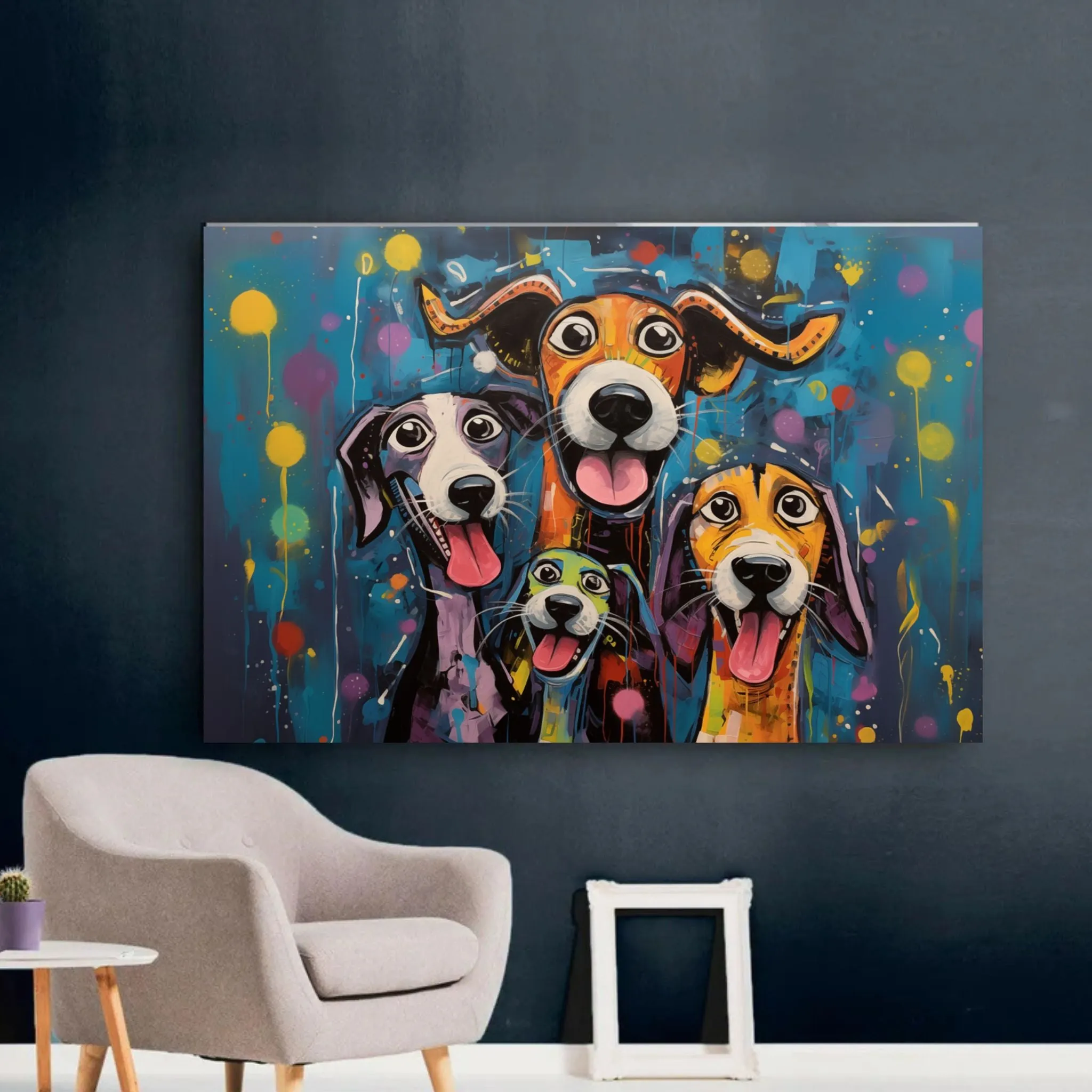 Dinner Time! Dog Art Original Design Poster Print