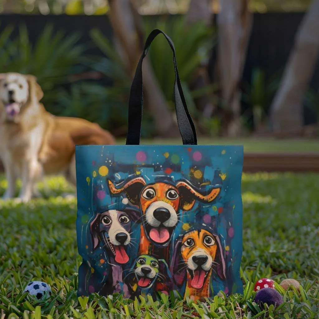 Dinner Time! Dog Art Original Design Tote Bag