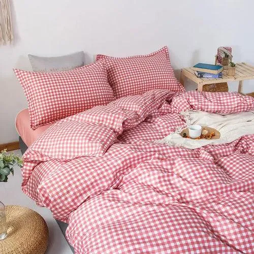 Duvet Cover Set with Pillowcases Flat Sheet