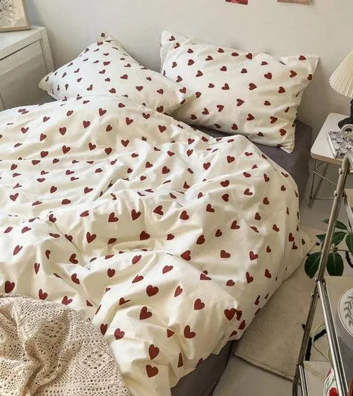 Duvet Cover Set with Pillowcases Flat Sheet