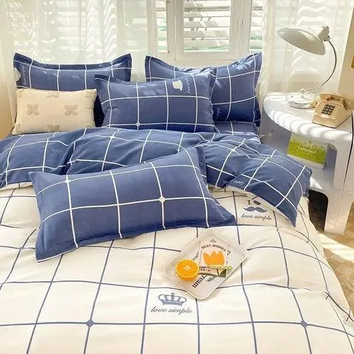 Duvet Cover Set with Pillowcases Flat Sheet