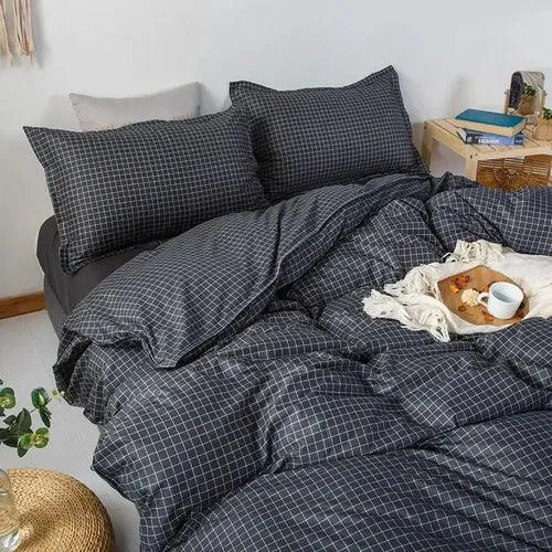 Duvet Cover Set with Pillowcases Flat Sheet