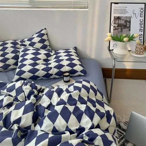 Duvet Cover Set with Pillowcases Flat Sheet