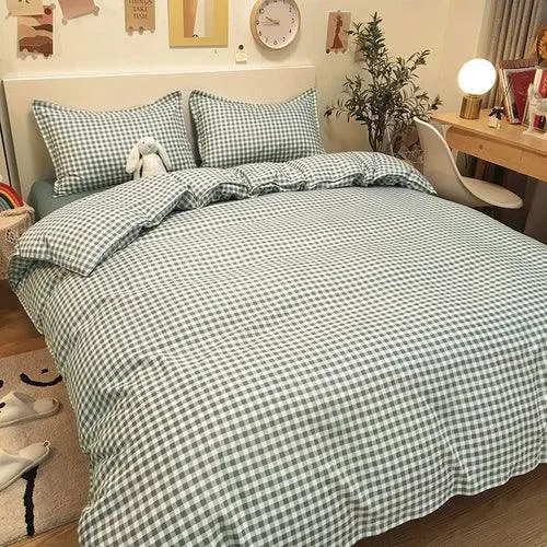 Duvet Cover Set with Pillowcases Flat Sheet