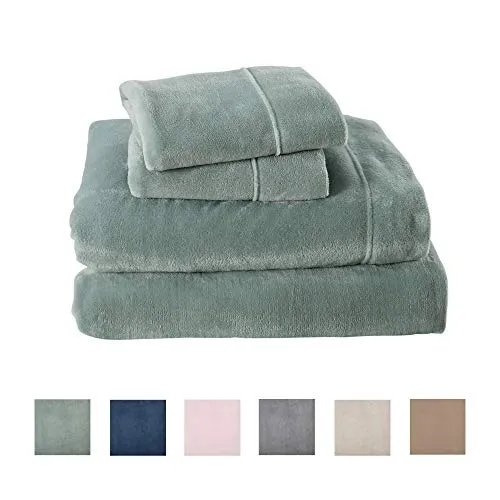 Extra Soft Cozy Velvet Plush Sheet Set. Deluxe Bed Sheets with Deep Pockets