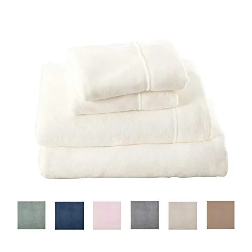 Extra Soft Cozy Velvet Plush Sheet Set. Deluxe Bed Sheets with Deep Pockets