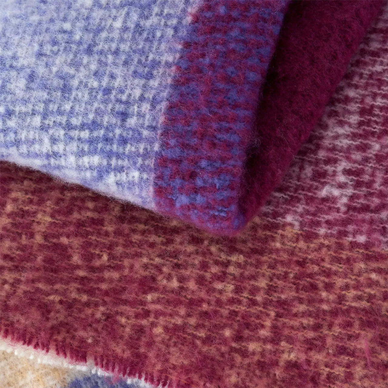 Faux Mohair Check Blanket Throw