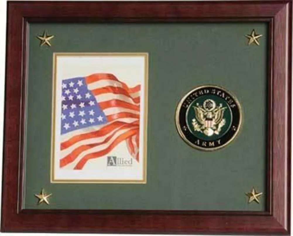 Flags Connections United States Army Medal and Award Frame with stars.