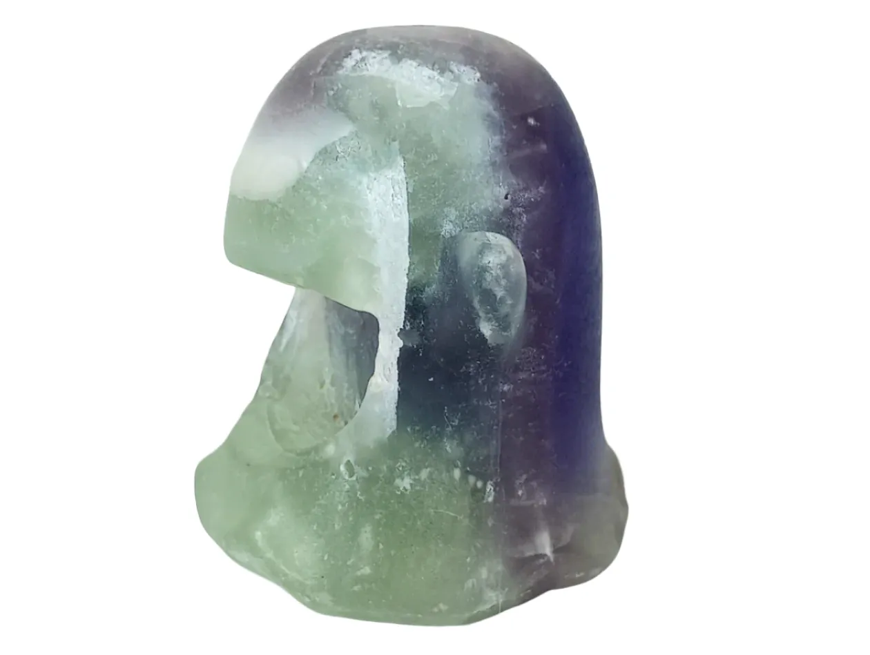 Fluorite Crystal Ghost Carving