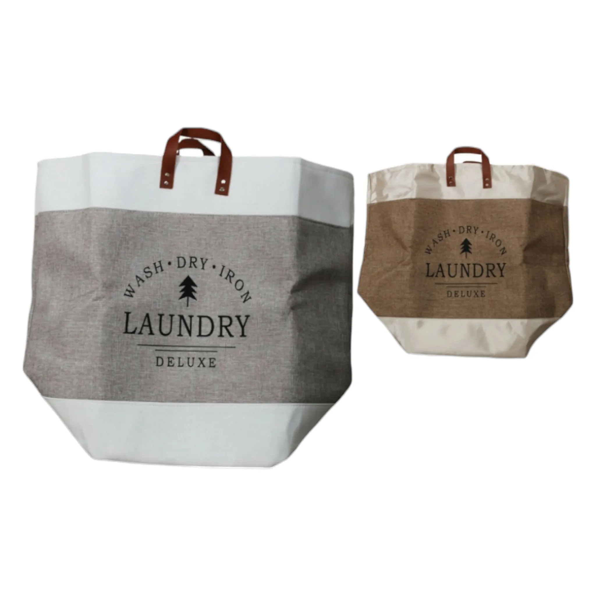 Foldable Canvas Laundry Bag Basket