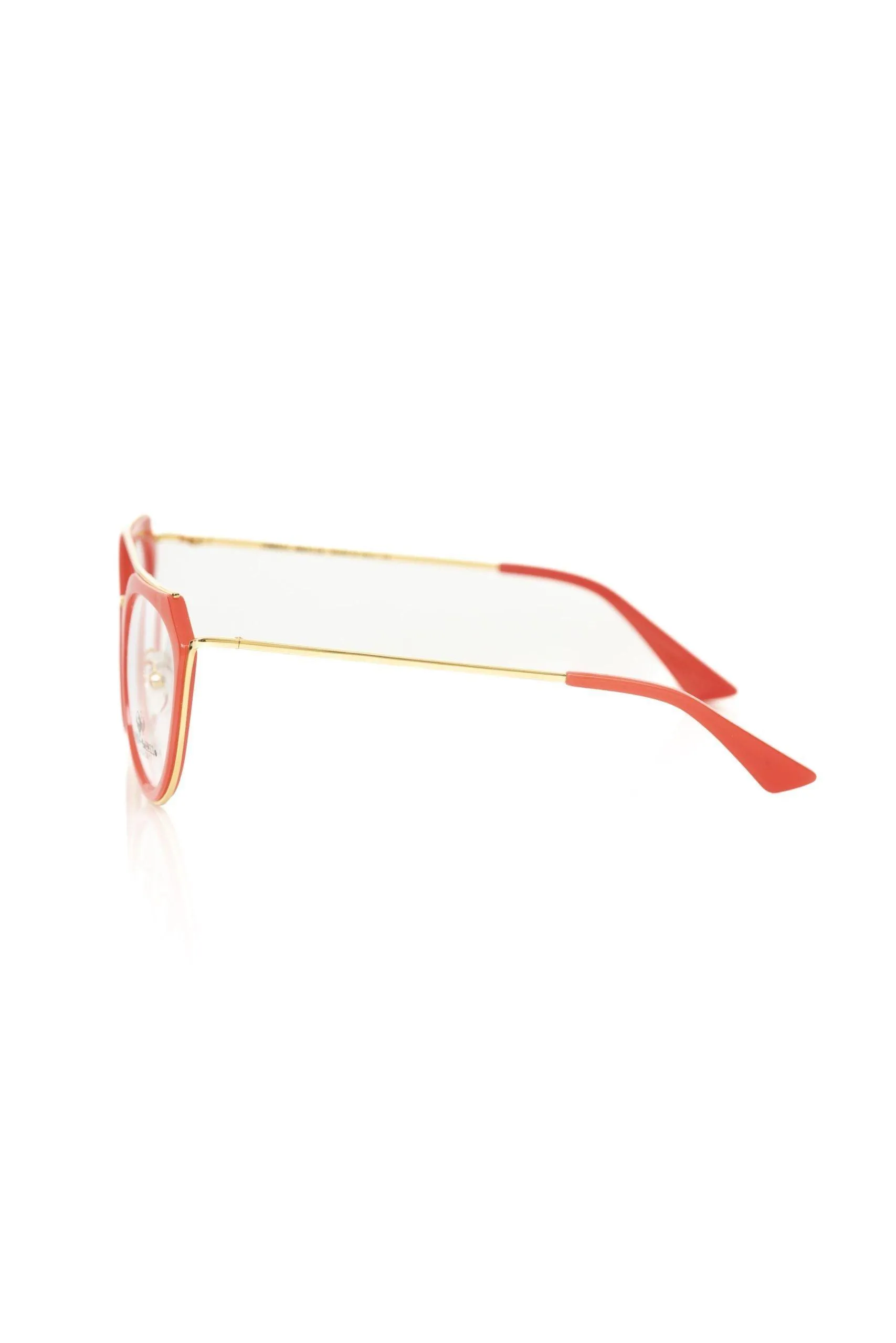 Frankie Morello Chic Aviator Eyeglasses with Coral Accent