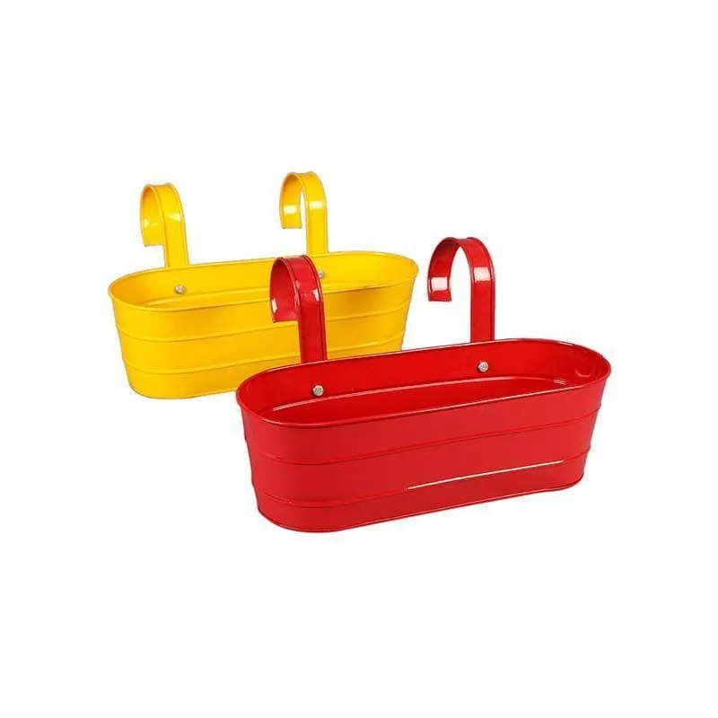 Funky Planter Set- Red/Yellow