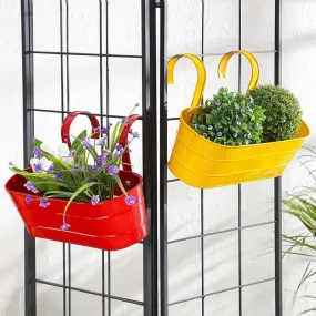 Funky Planter Set- Red/Yellow