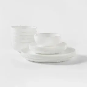 Glass 18pc Dinnerware Set White - Made By Design