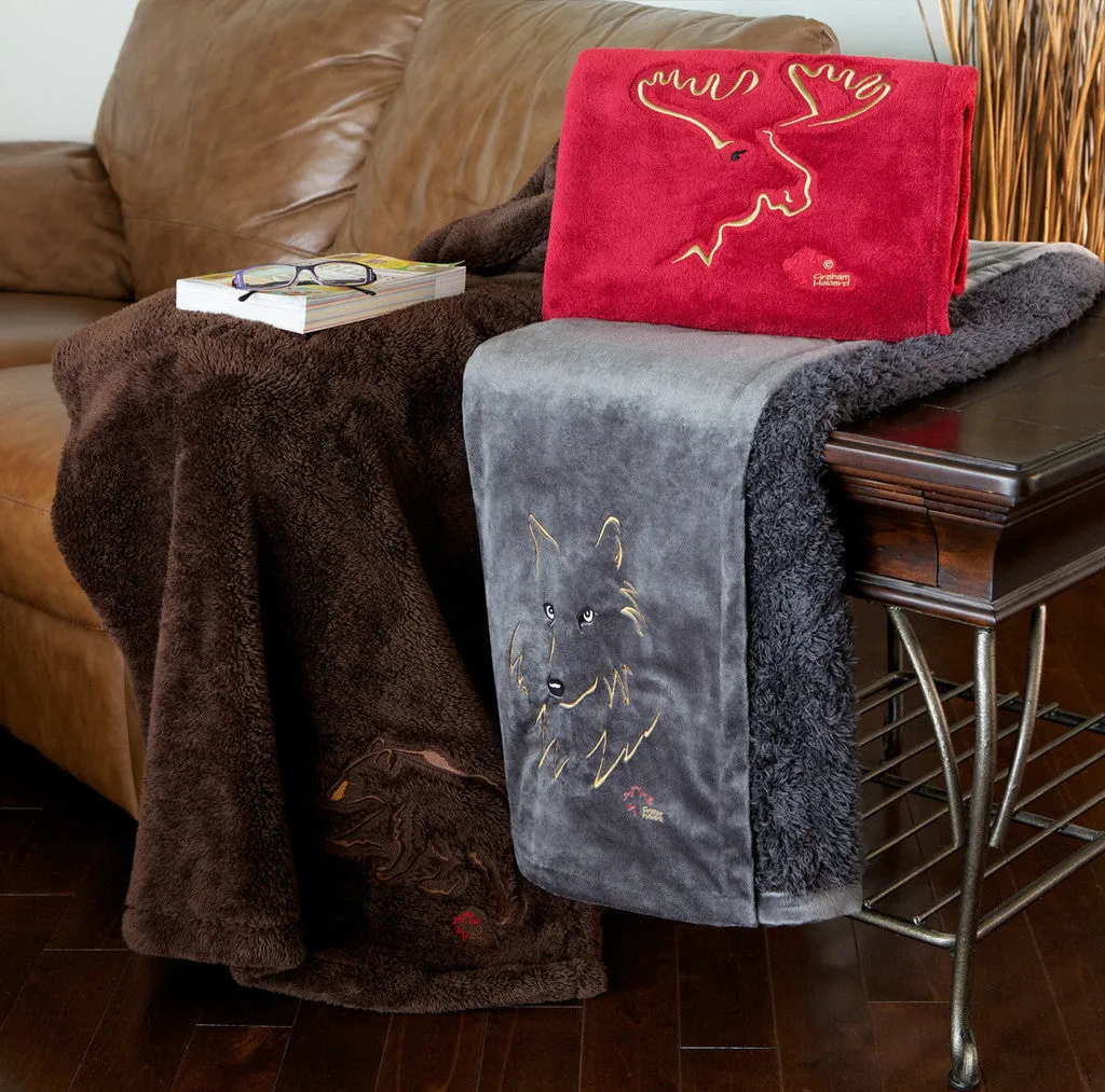 Graham Howard© "Black Bear" Velura™ Throw Blanket - Camel