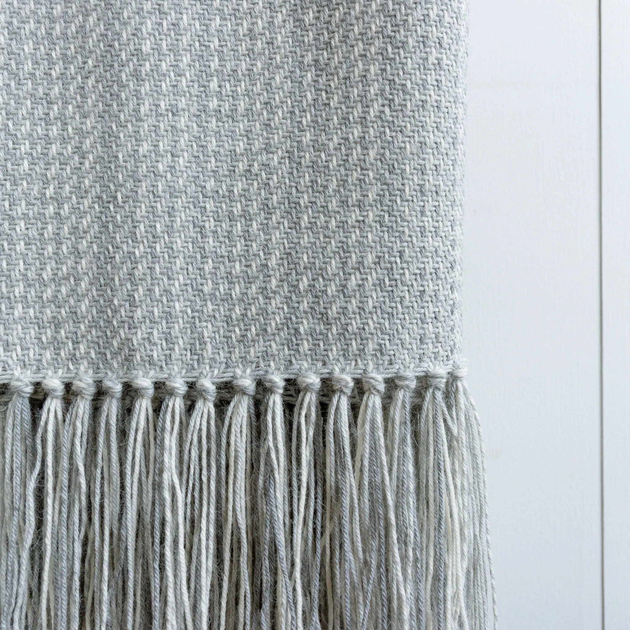 Gray Haze Handwoven Alpaca Throw