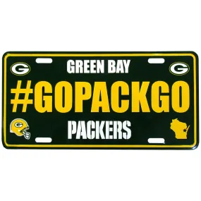 Green Bay Packers Hashtag License Plate