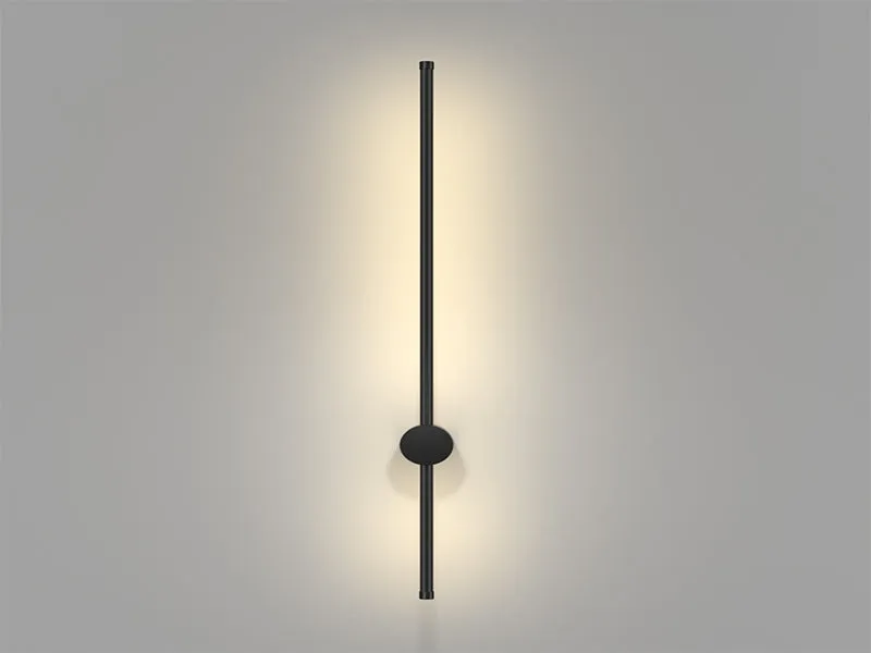 Halo 60cm Stylish Black LED Wall Light