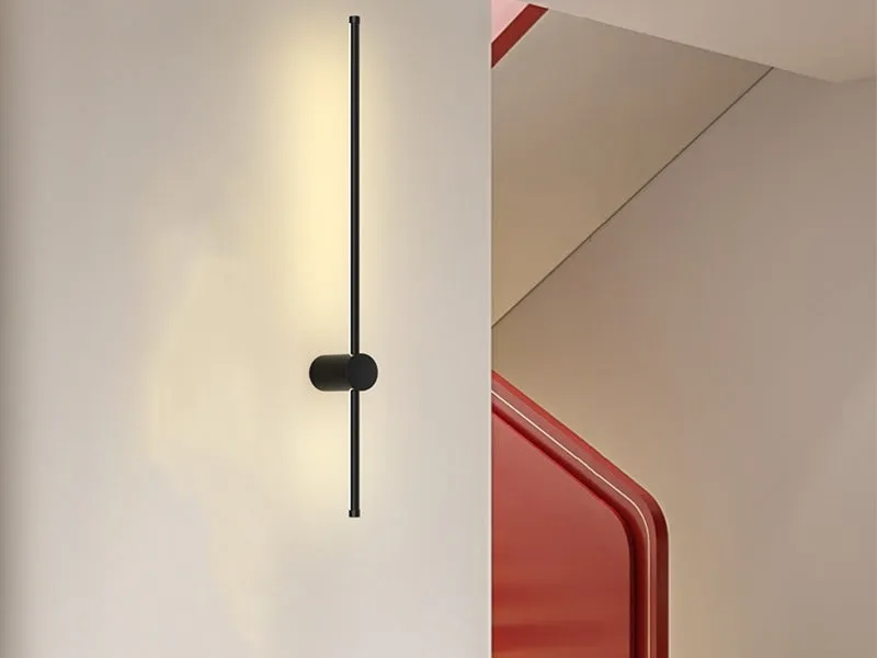 Halo 60cm Stylish Black LED Wall Light