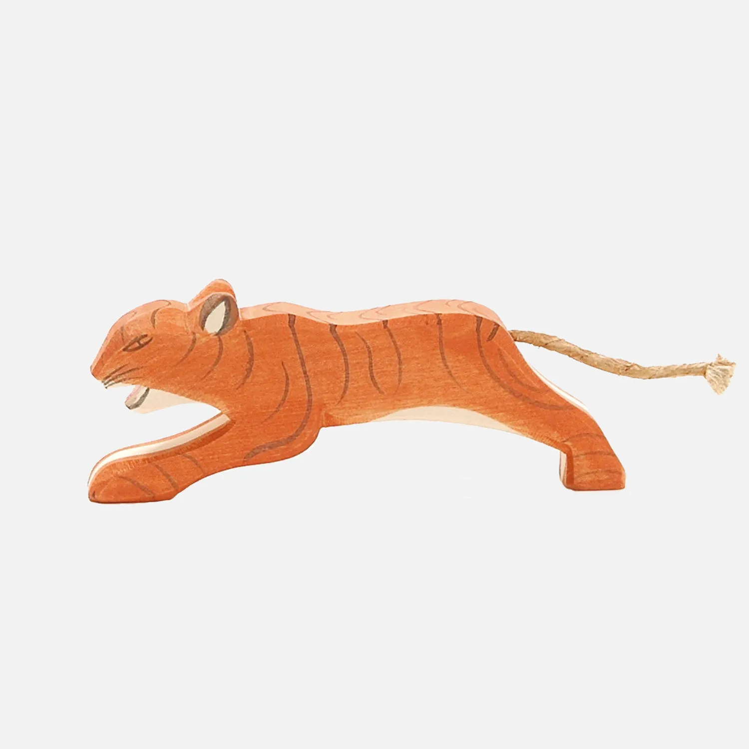 Handcrafted Wooden Large Tiger jumping