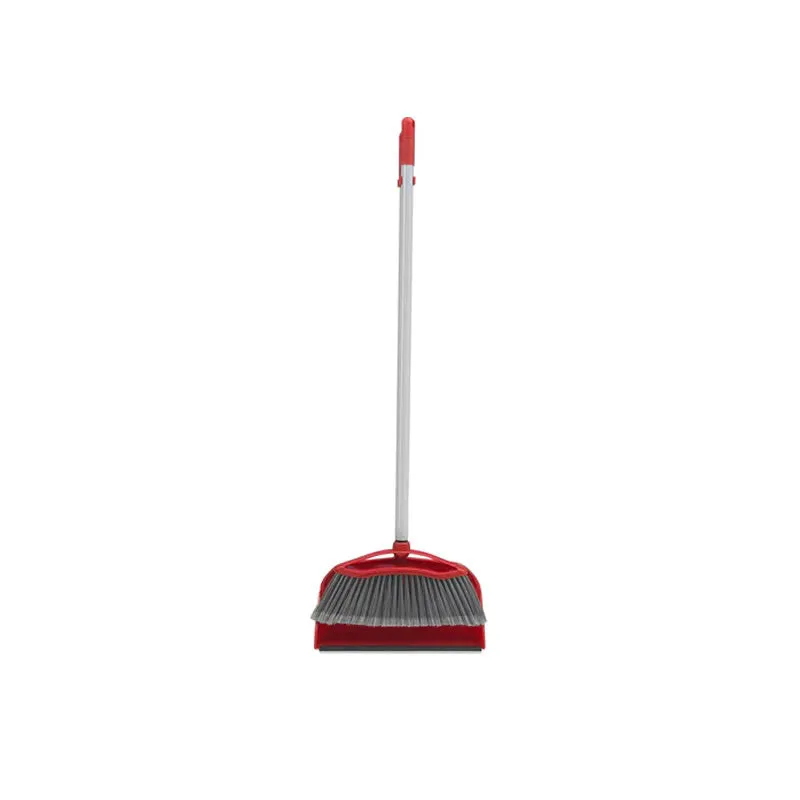 Handheld Dustpan And Broom Set With Metal Handle Cleaner C130019