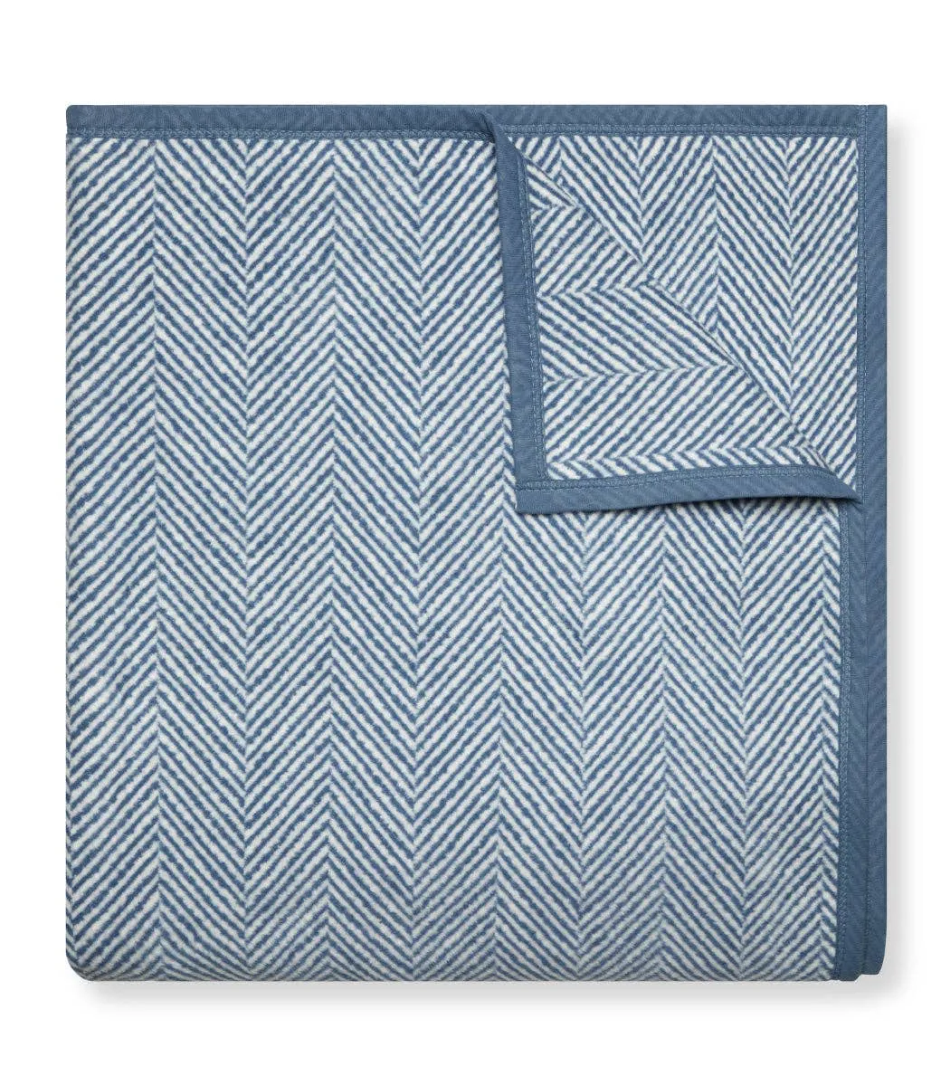 Harborview Herringbone Cornflower Blanket