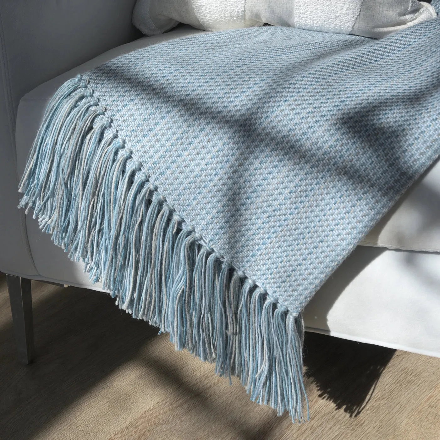 Hazy Horizon Handwoven Alpaca Throw