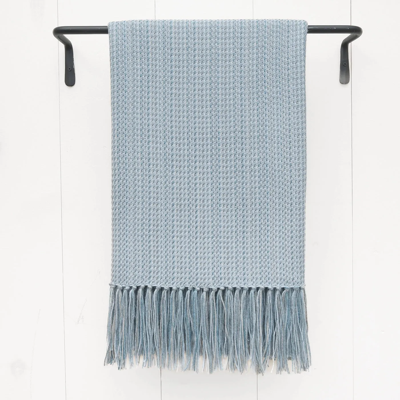 Hazy Horizon Handwoven Alpaca Throw