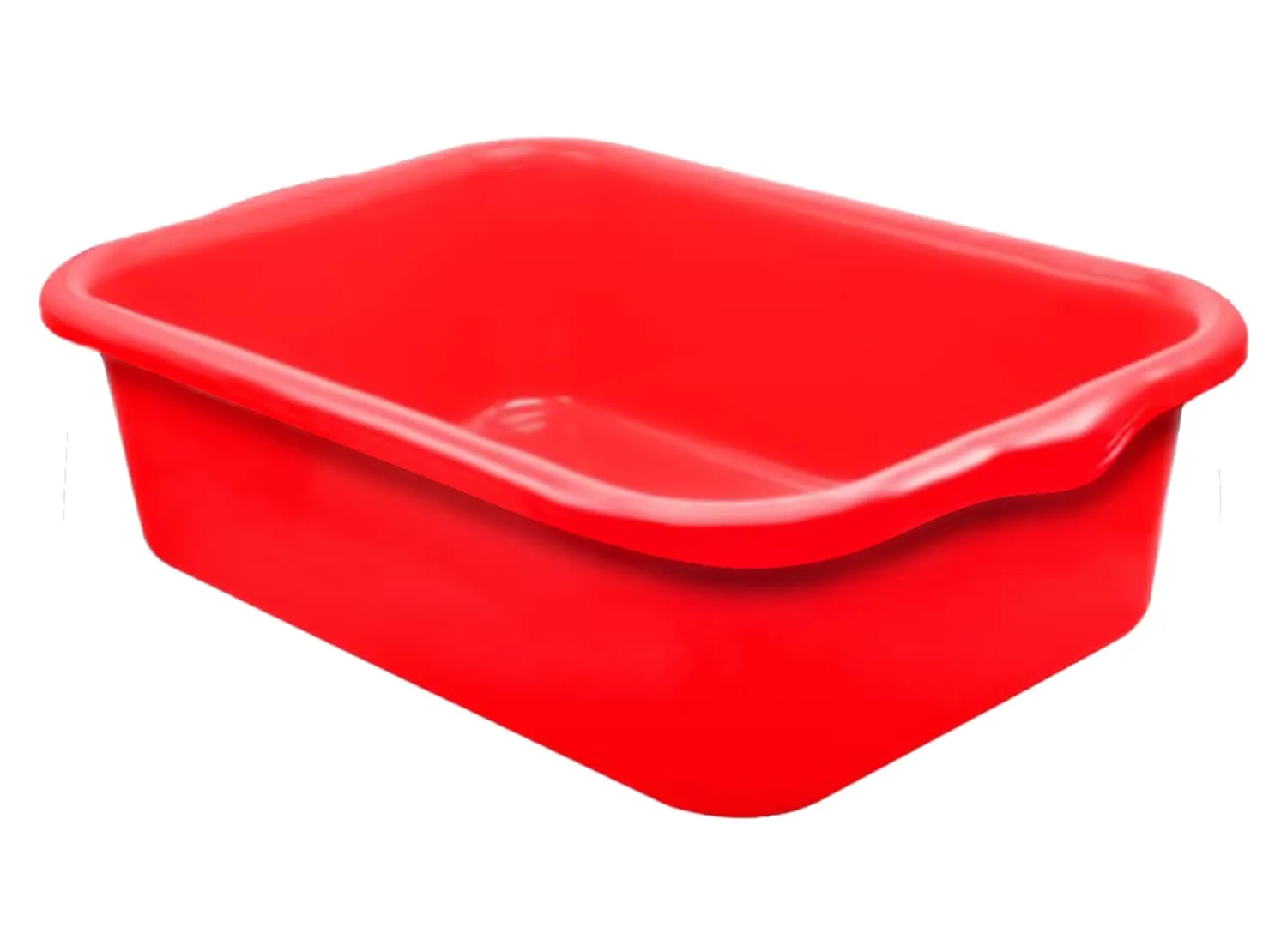 Heart Home Multiuses Rectangular Plastic Extra Large Tray, Organizer Pack of 2 (Red)