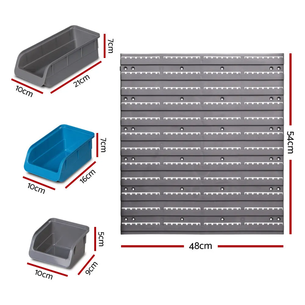 Heavy Duty 96 Bin Rack Wall Mounted Storage Giantz