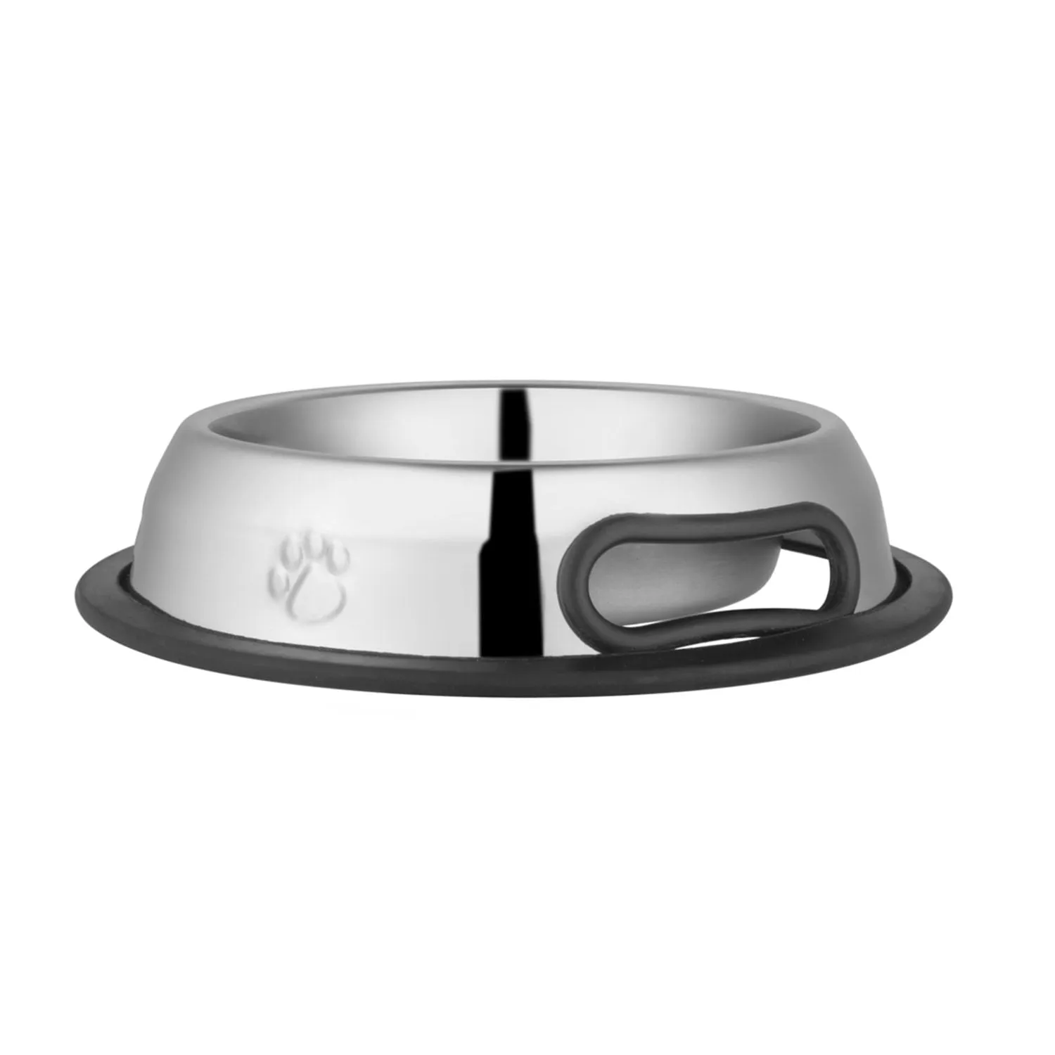 Jeffers Embossed No-Tip Anti-Skid Stainless Steel Pet Bowls