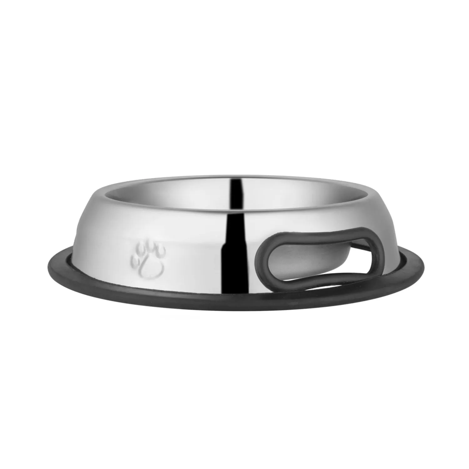 Jeffers Embossed No-Tip Anti-Skid Stainless Steel Pet Bowls