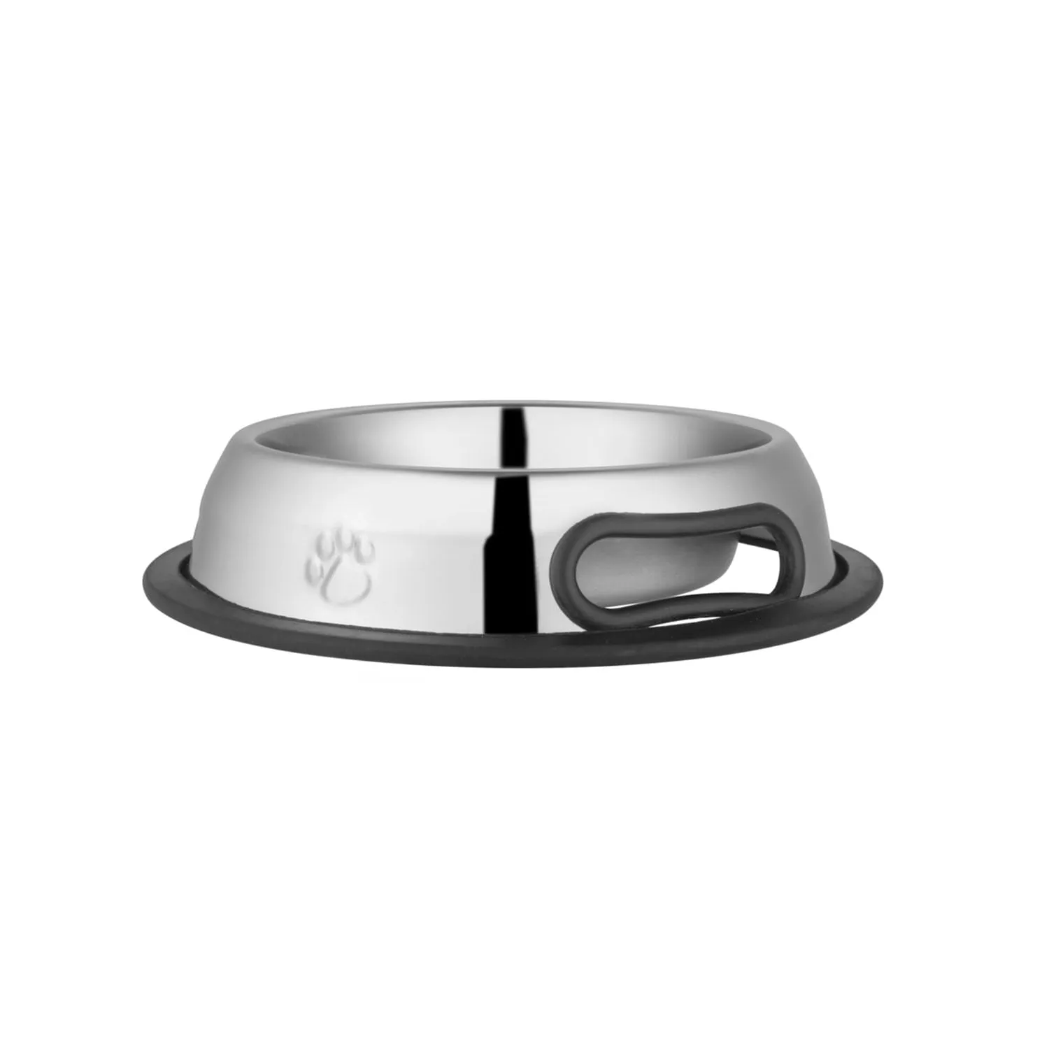 Jeffers Embossed No-Tip Anti-Skid Stainless Steel Pet Bowls