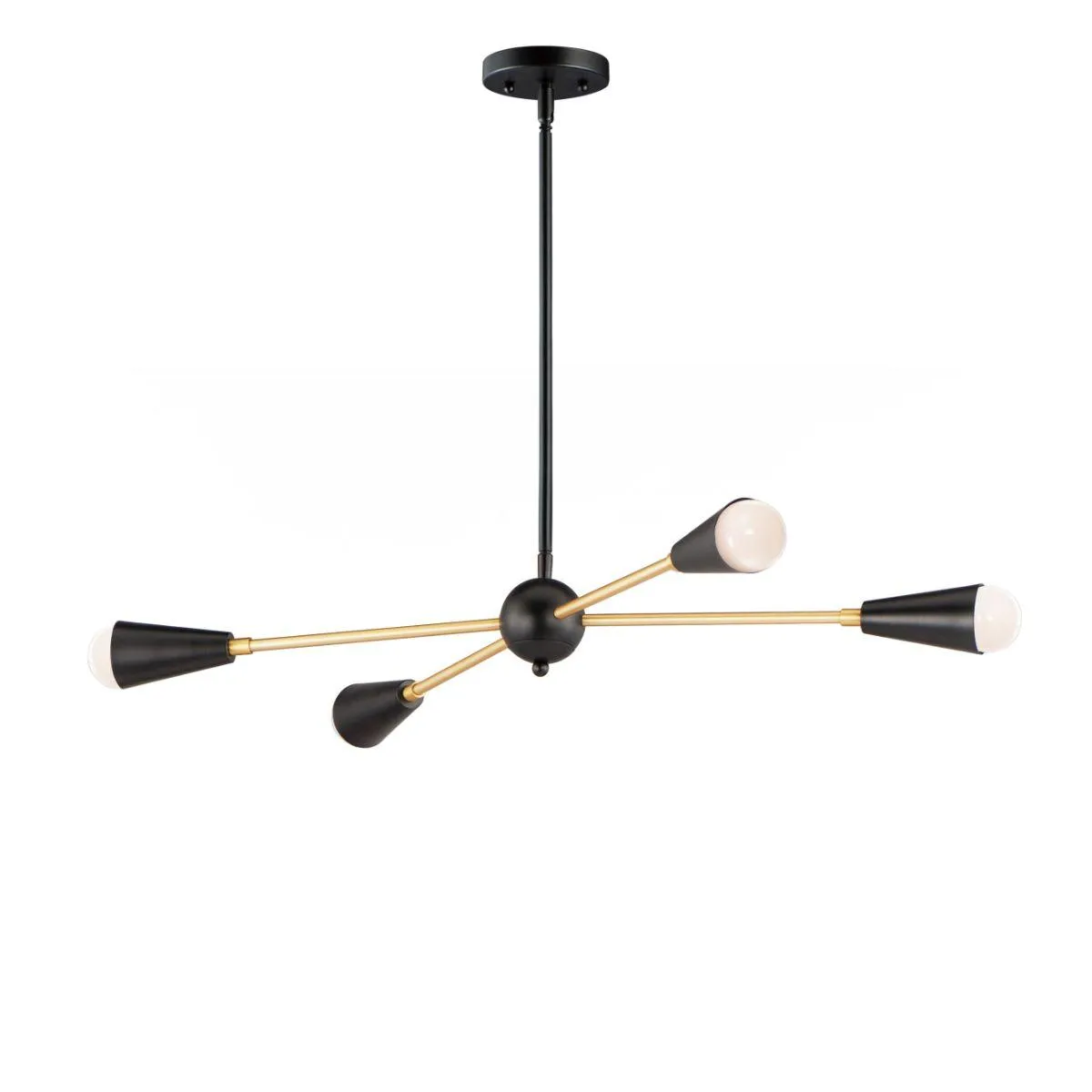 Lovell 32 in. 4 Lights LED Pendant Light Black Finish