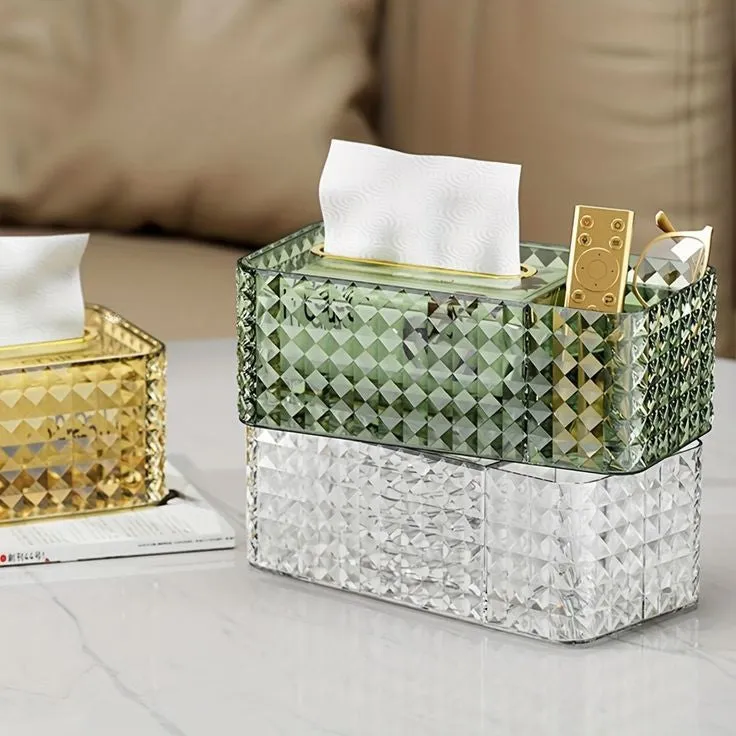 MODERN ACRYLIC DESKTOP TISSUE BOX