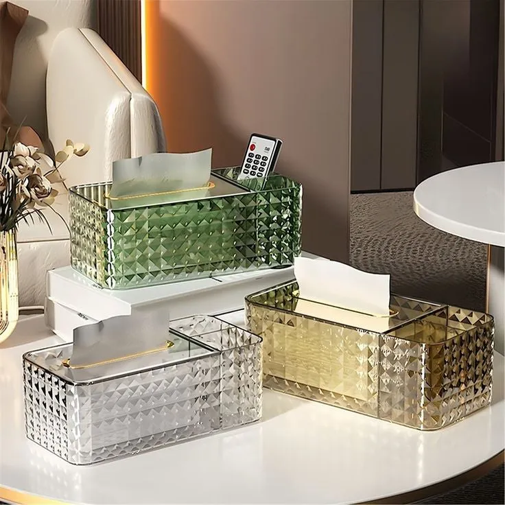 MODERN ACRYLIC DESKTOP TISSUE BOX