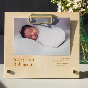 Modern Welcome Personalized Baby Frame