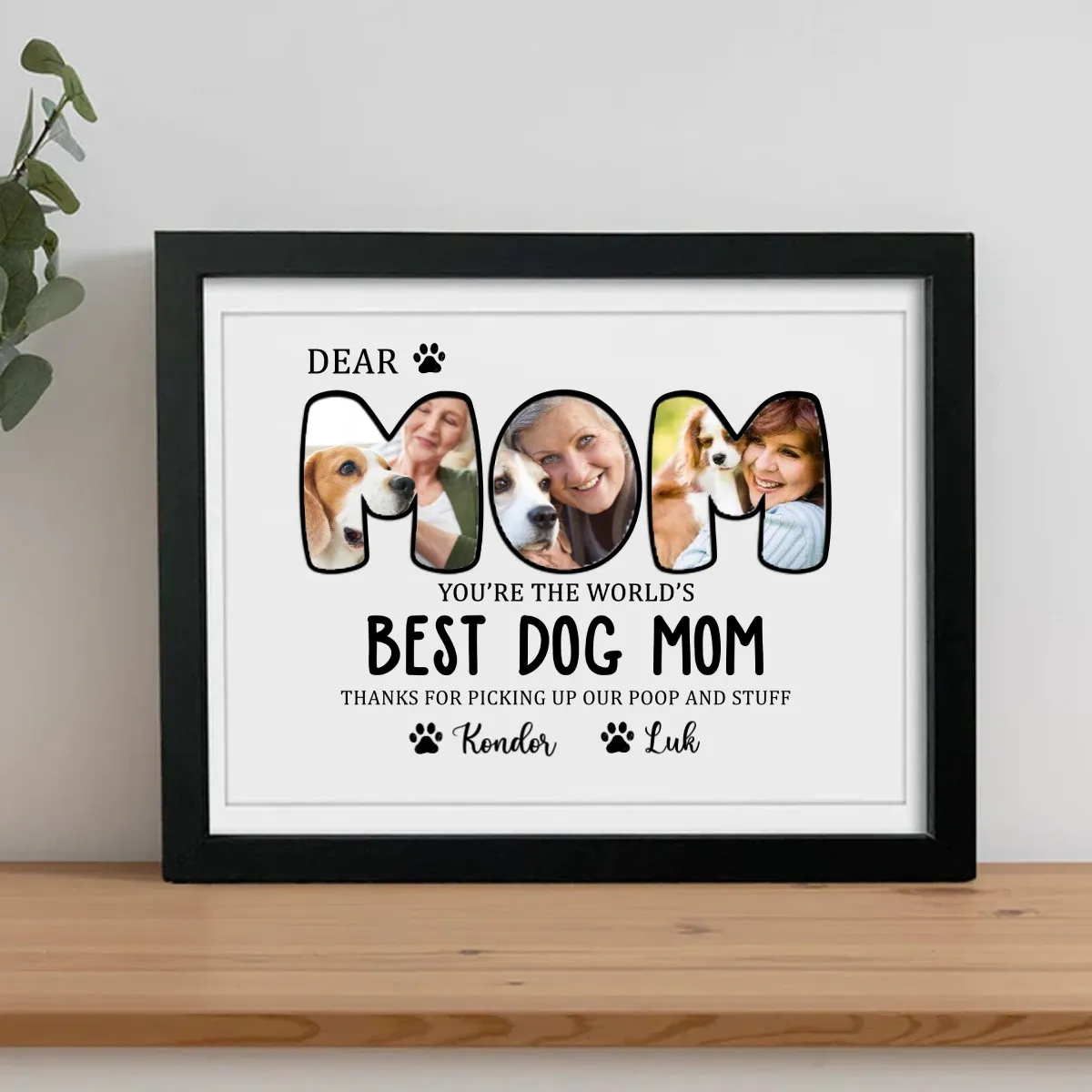 Mother - Custom Photo Dear Mom You Are The World - Personalized Picture Frames