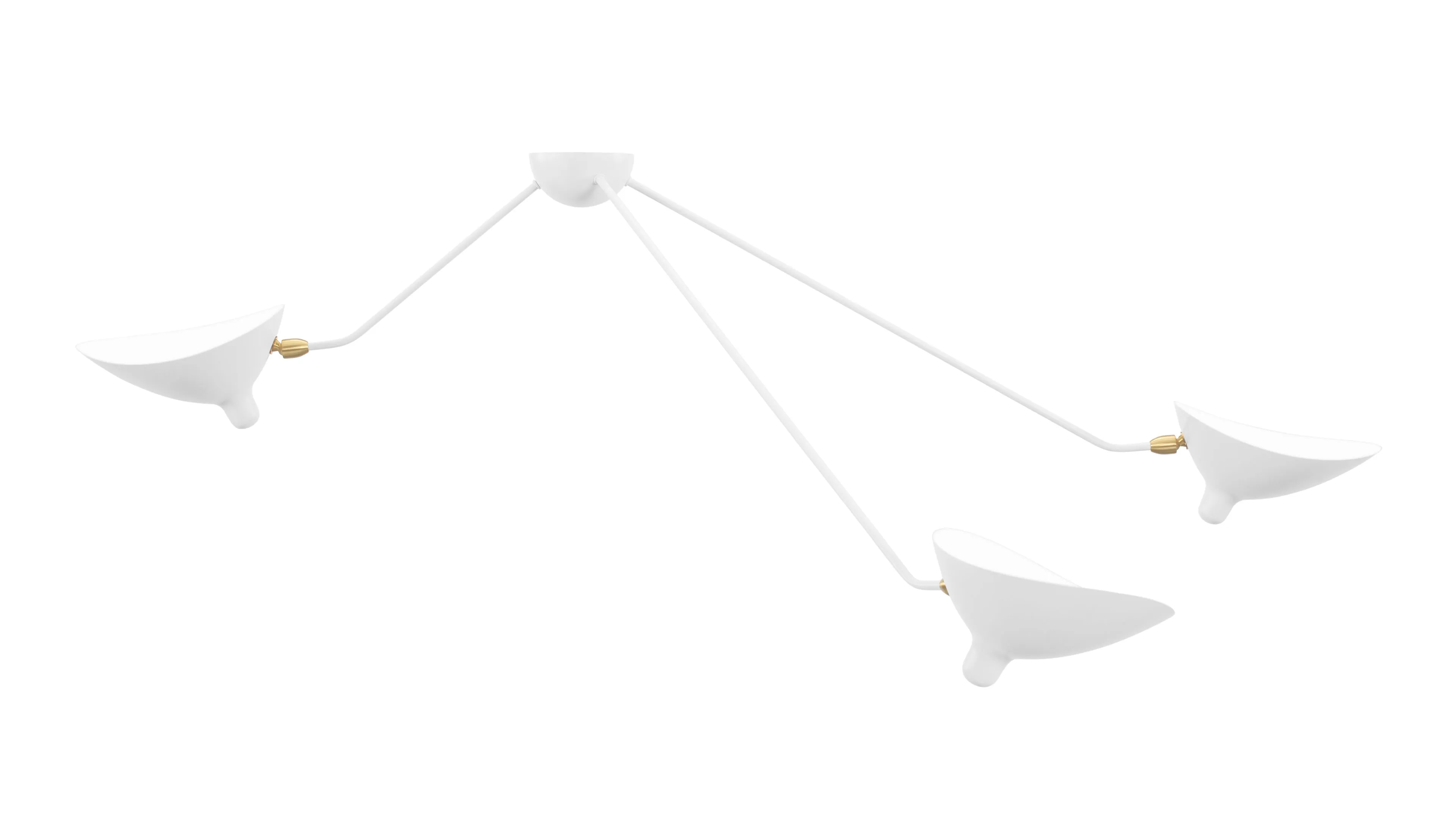 Mouille - Mouille Spider Ceiling Light, Three Arms, White