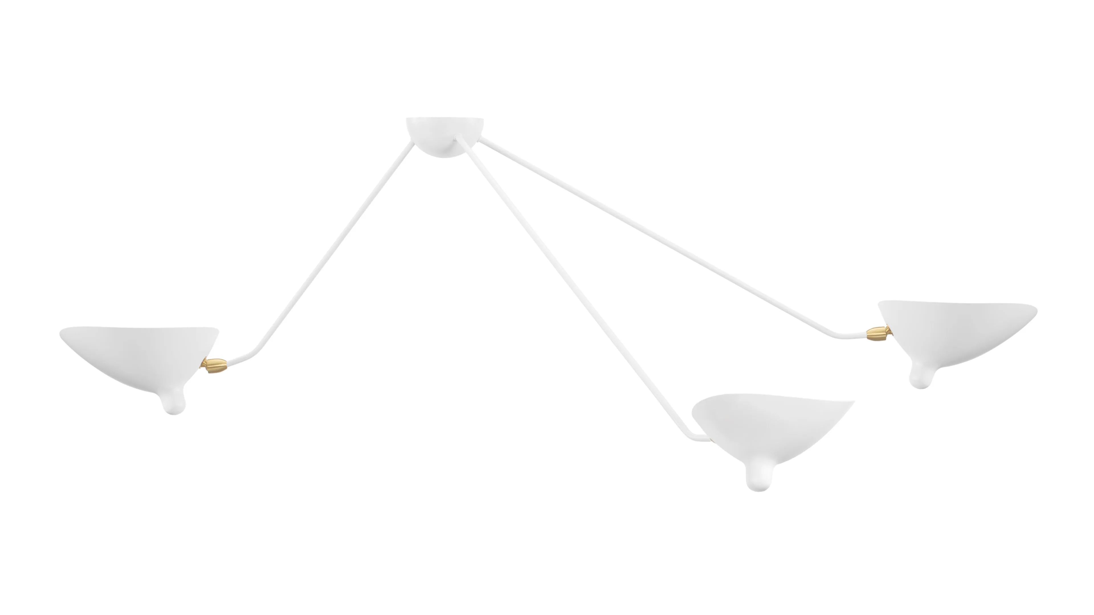 Mouille - Mouille Spider Ceiling Light, Three Arms, White