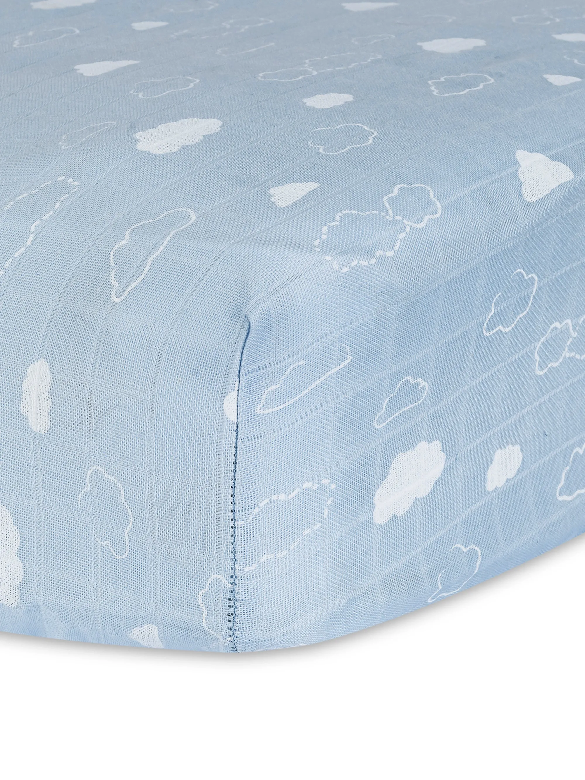 Muslin - Crib Sheet - Clouds