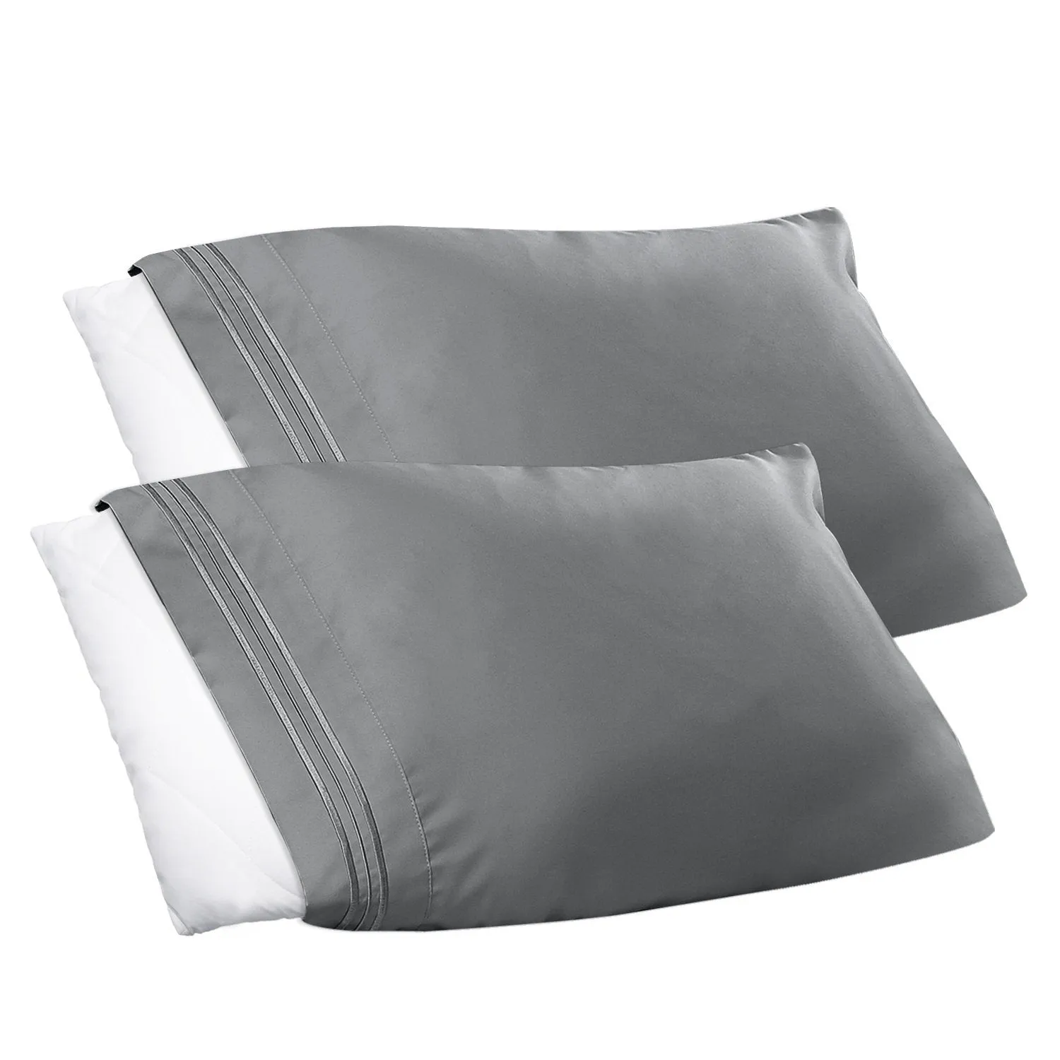 Nestl Bedding Soft Pillow Case Set of 2 - Double Brushed Microfiber Hypoallergenic Pillow Covers - 1800 Series Premium Bed Pillow Cases