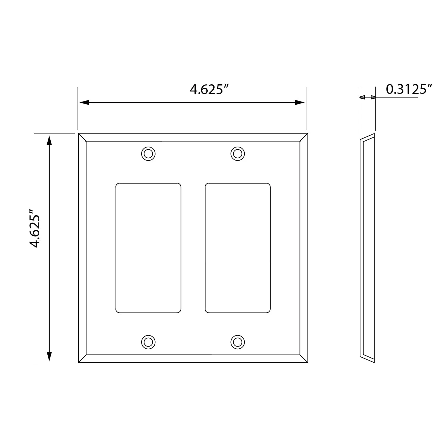 New York Switch Plate with Double Rocker in Timeless Bronze