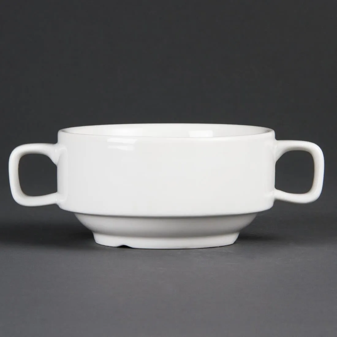 Olympia Whiteware Soup Bowls With Handles 400ml (Pack of 6)