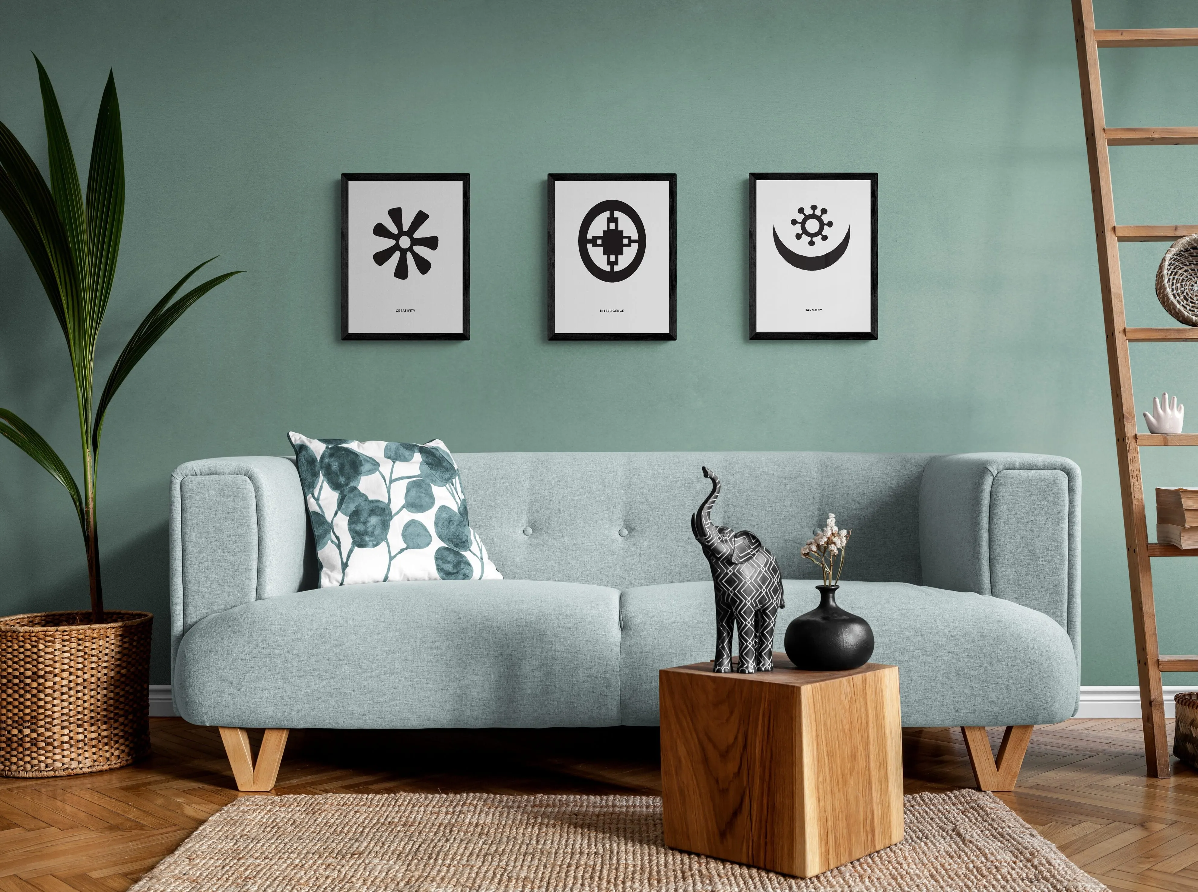 OSRAM NE NSOROMMA Adinkra Symbol Framed Art Print