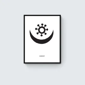 OSRAM NE NSOROMMA Adinkra Symbol Framed Art Print