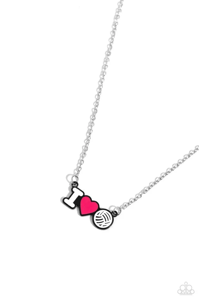 Paparazzi Necklace ~ Meet Me at the Net - Pink