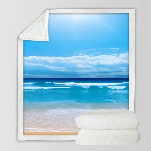 Peace of the Beach Soft Sherpa Blanket