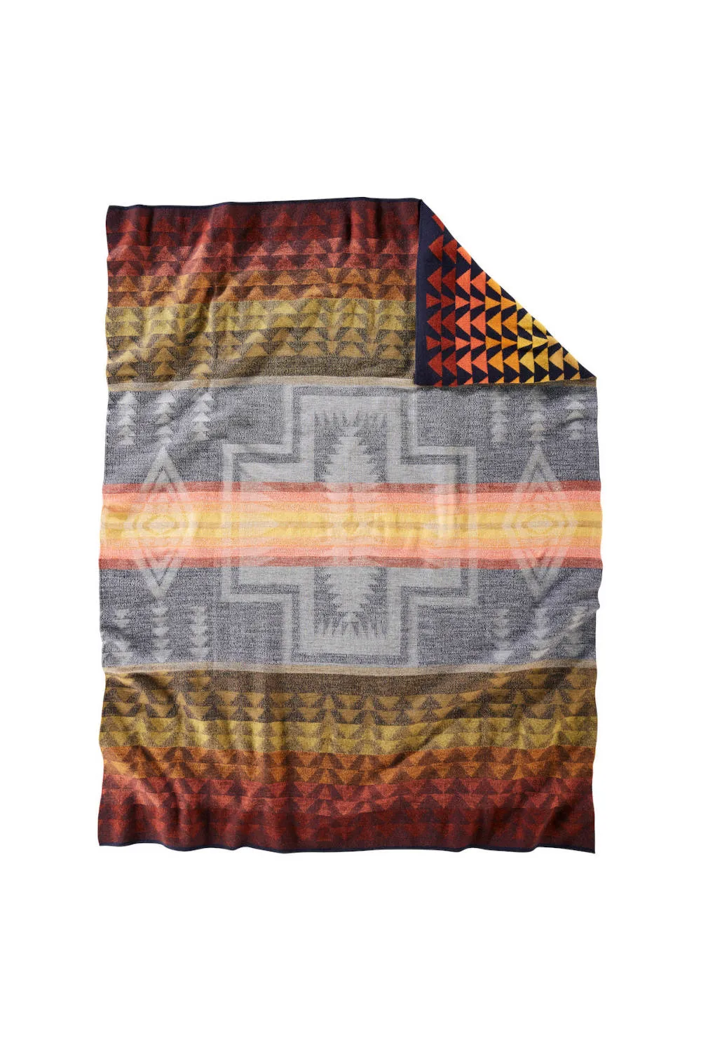 Pendleton Woolen Mills Knit Jacquard Throw Blanket in Harding Navy