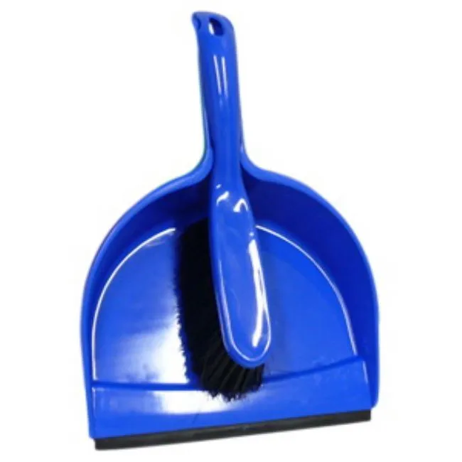 PLASTIC DUSTPAN SET - BLUE